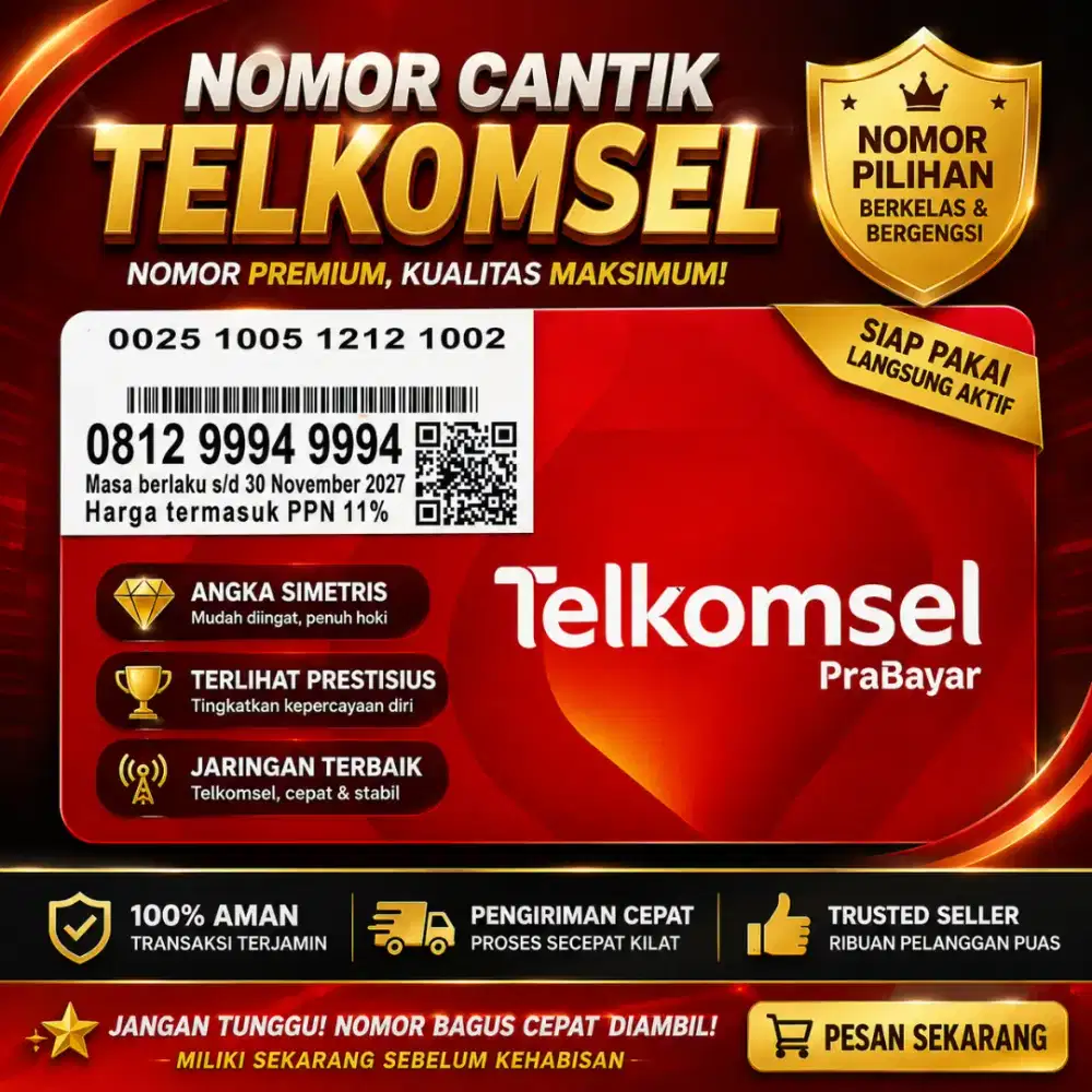 Nomor Cantik Simpati Telkomsel 5G Dobel Angka