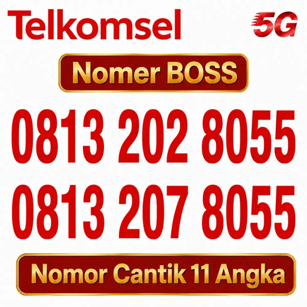 Nomor Cantik Simpati 11 Angka Seri BOSS