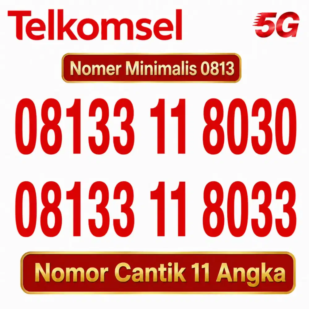 Nomor Cantik Simpati 11 Digit 4 Varian Angka 0813