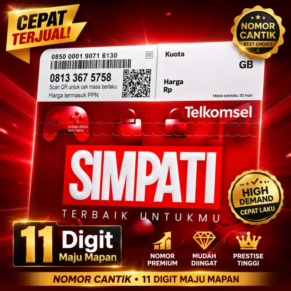 NOMOR CANTIK SIMPATI 5758 11 DIGIT MAJU MAPAN