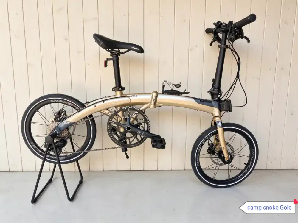 Sepeda lipat foulding element camp snoke Gold uk16