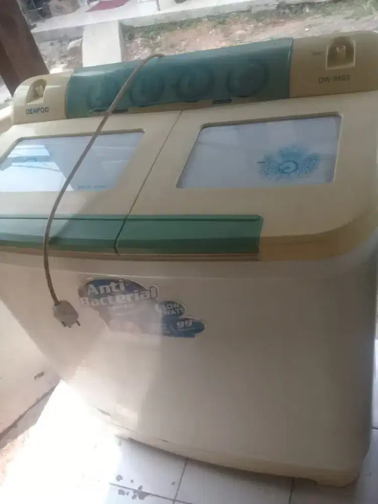 mesin cuci 2 tabung merek Denpoo