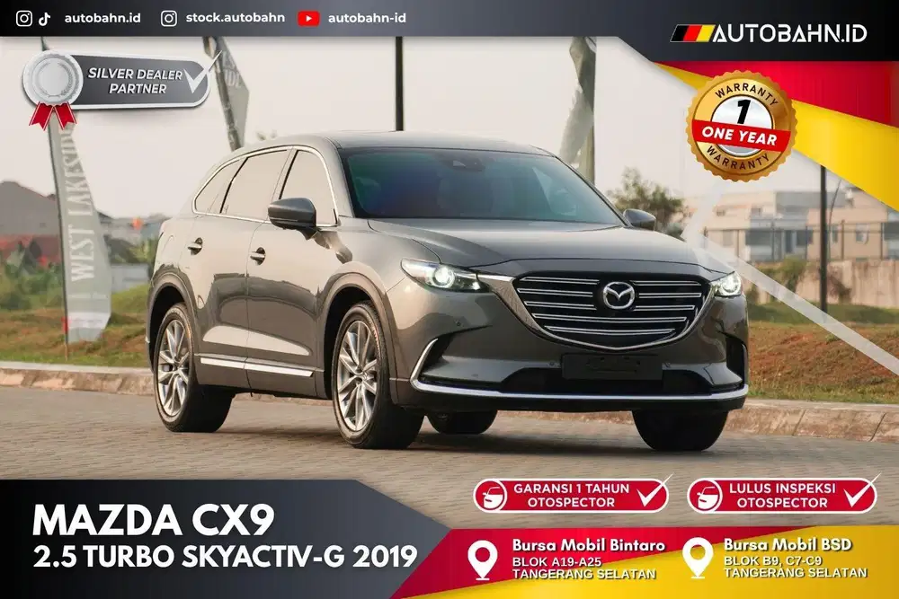 Adu Kondisi! Mazda CX-9 2.5L Turbo Skyactiv 2019 Grey cx9 cx5 x1 crv