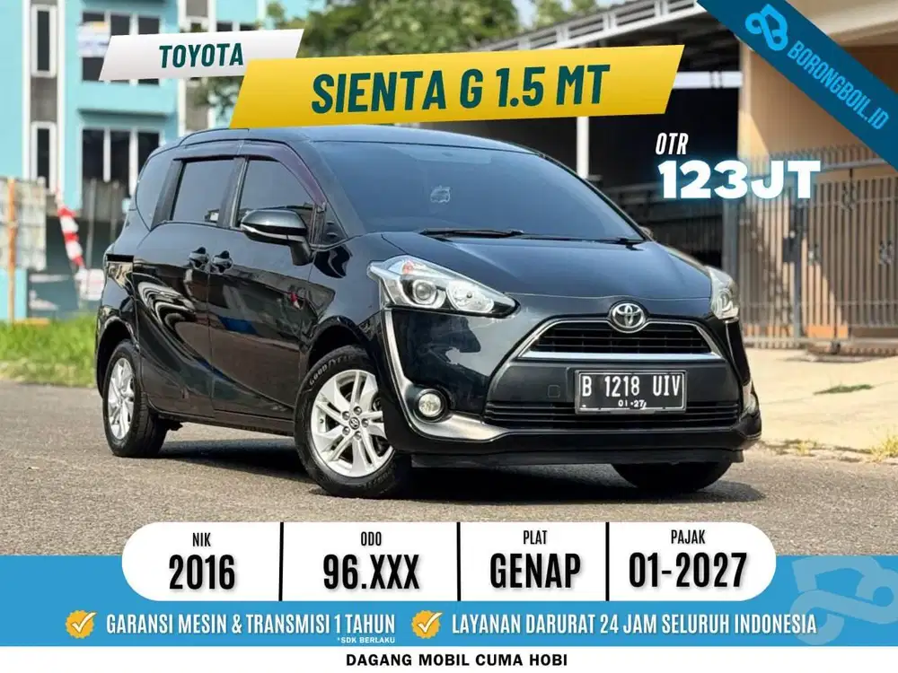 TERMURAH!!SIENTA 1.5 G MANUAL 2016 SIAP PAKAI