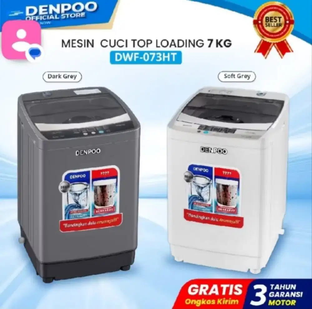 Mesin cuci Denpoo 1 tabung DWF 073 HT