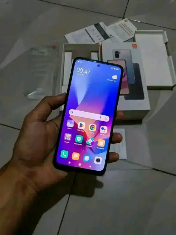 Redmi note 10s NFC 8+5/128 Fullset No minus mulus siap pakai.
