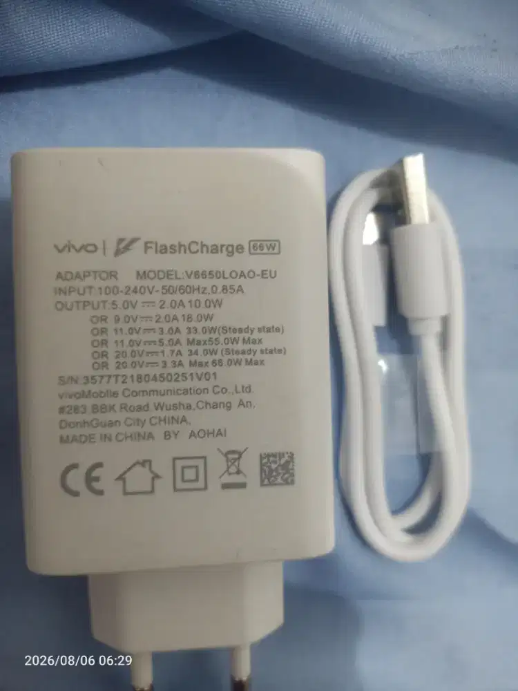 Dijual Changer Vivo Original 65 Watt Ex vivo v21 Fast Charging