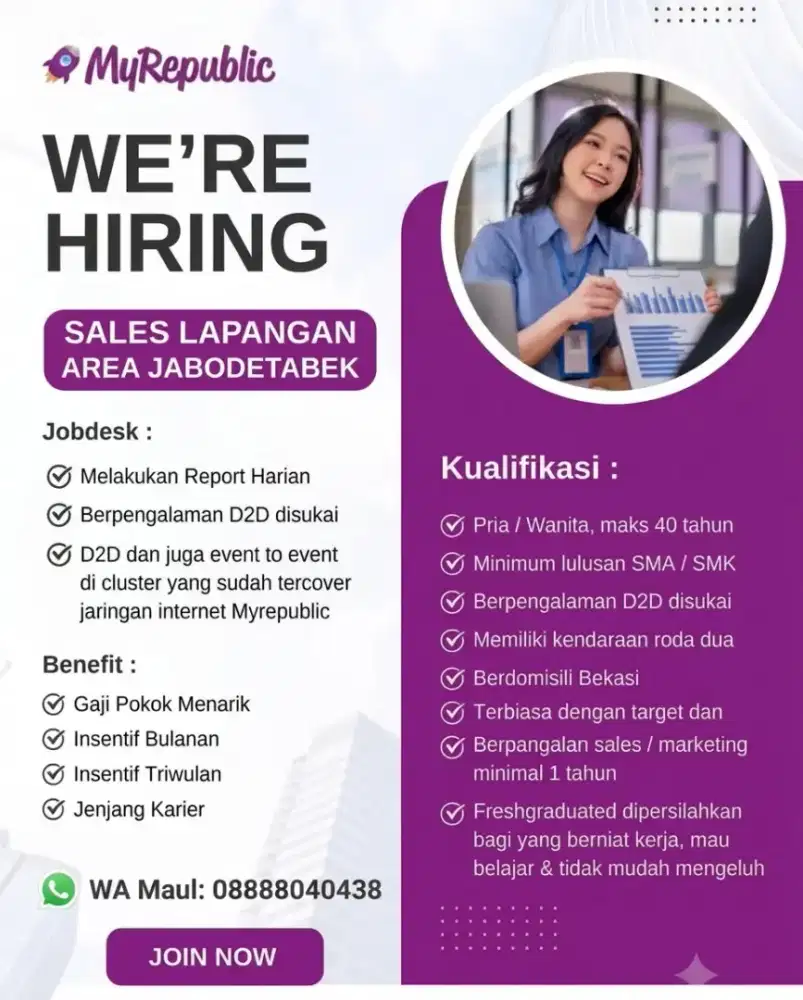 Marketing sales wifi internet myrep MyRepublic jabodetabek