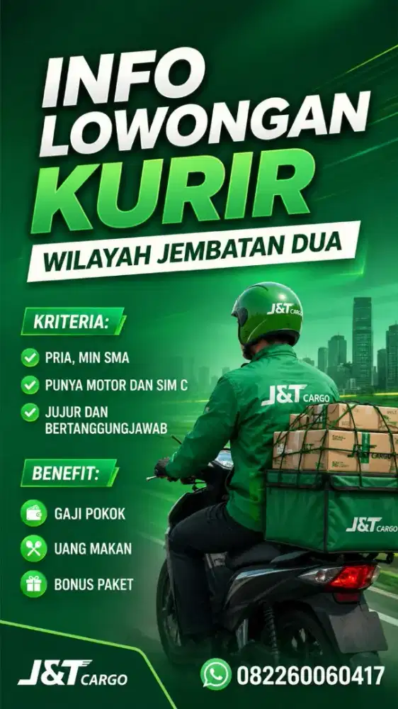 DICARI KURIR MOTORIS