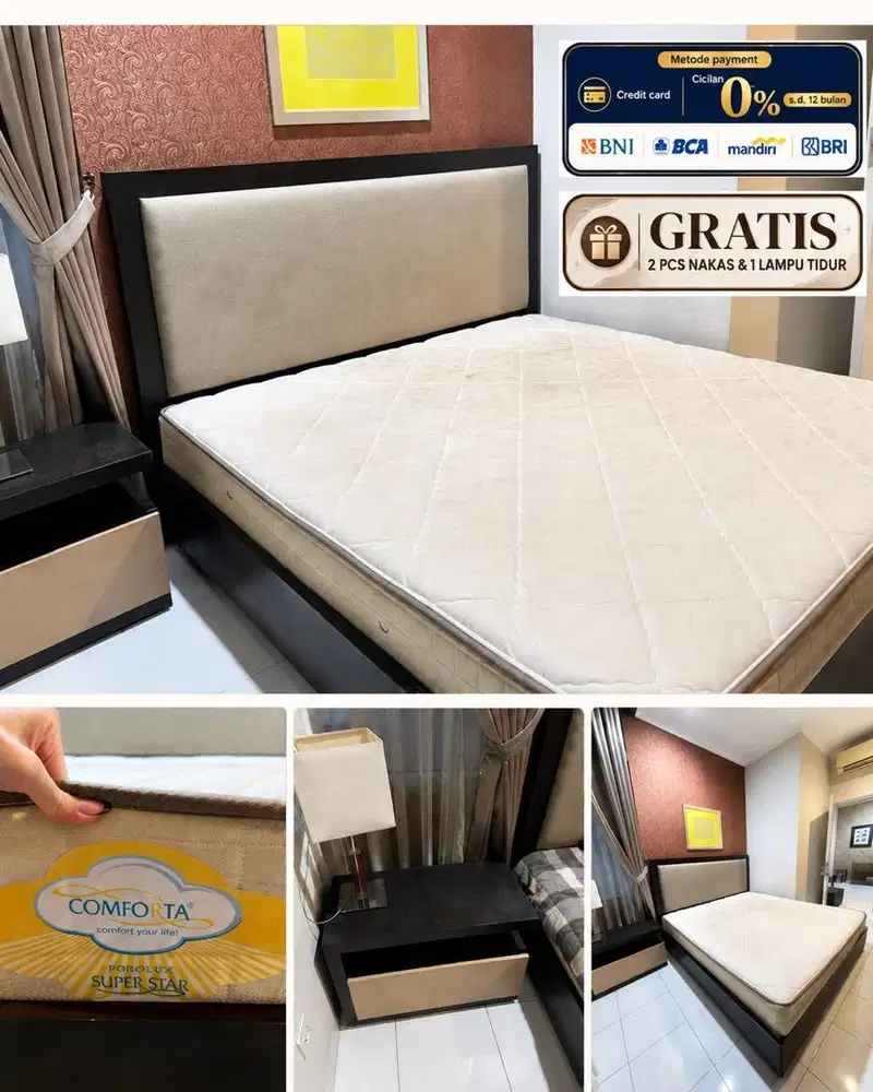 Kasur dan divan - spring bed comforta super star 180 x 200