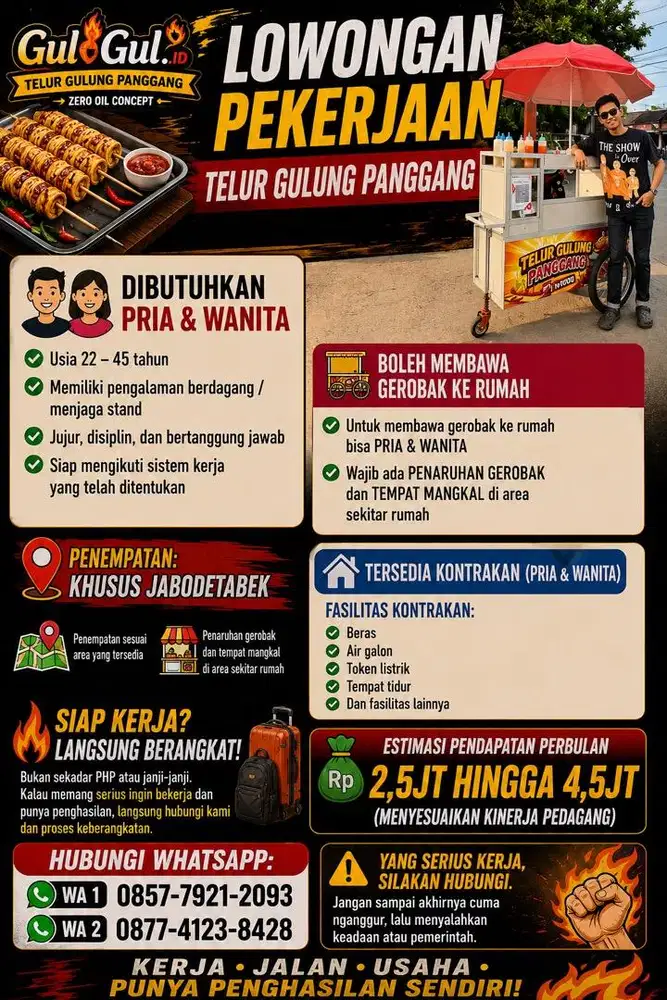 LOWONGAN TELUR GULUNG PANGGANG (MANGKAL)
