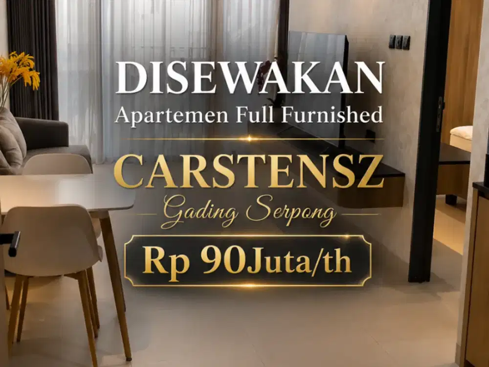SEWA Apartemen 1BR cantik Furnished di Carstensz Gading Serpong