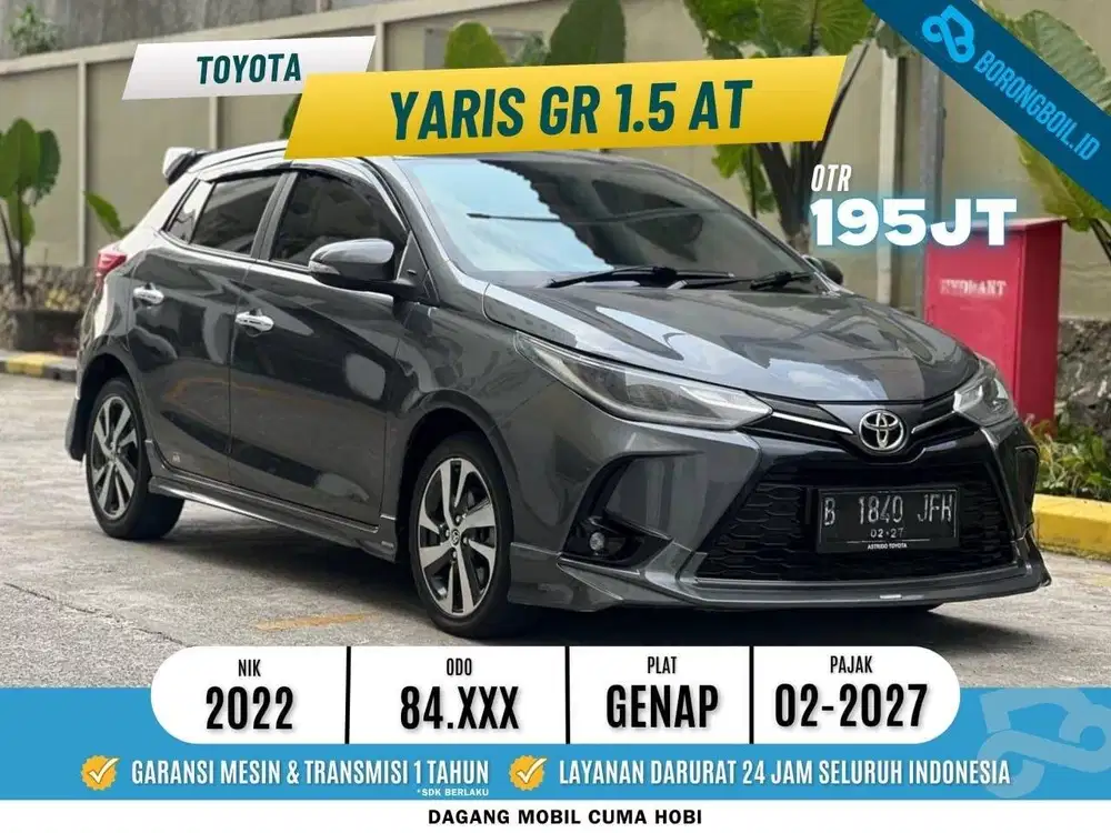 TERMURAH!!YARIS GR AT 2022 SIAP PAKAI