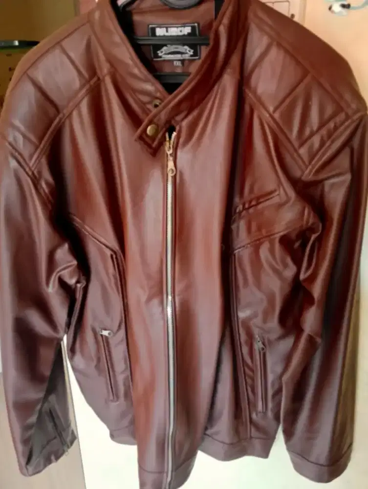 Jacket Kulit Coklat asli garut