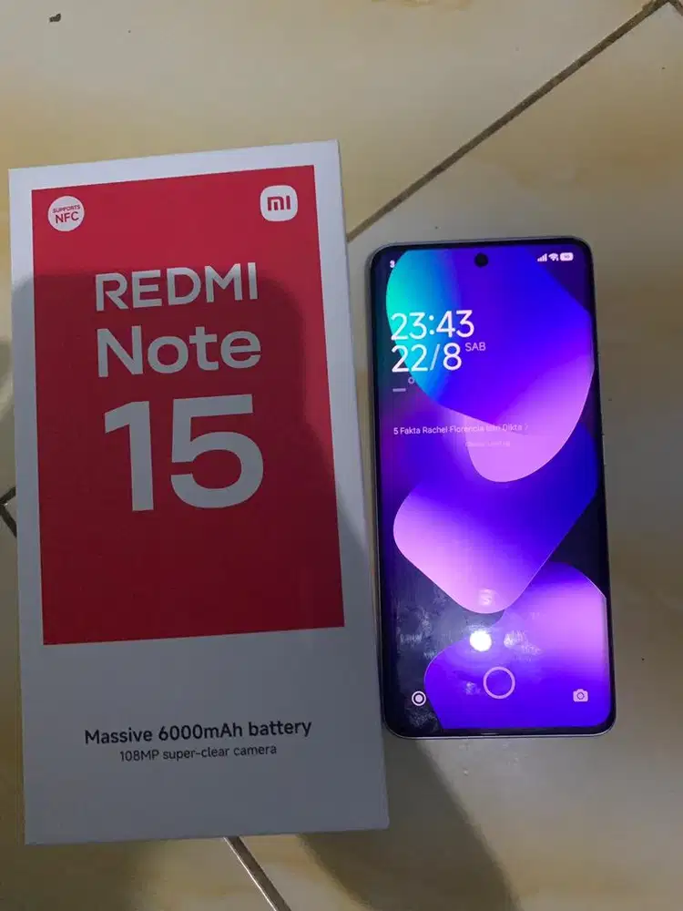 Redmi Note 15 4G 6/128 Baru 3 Bulan