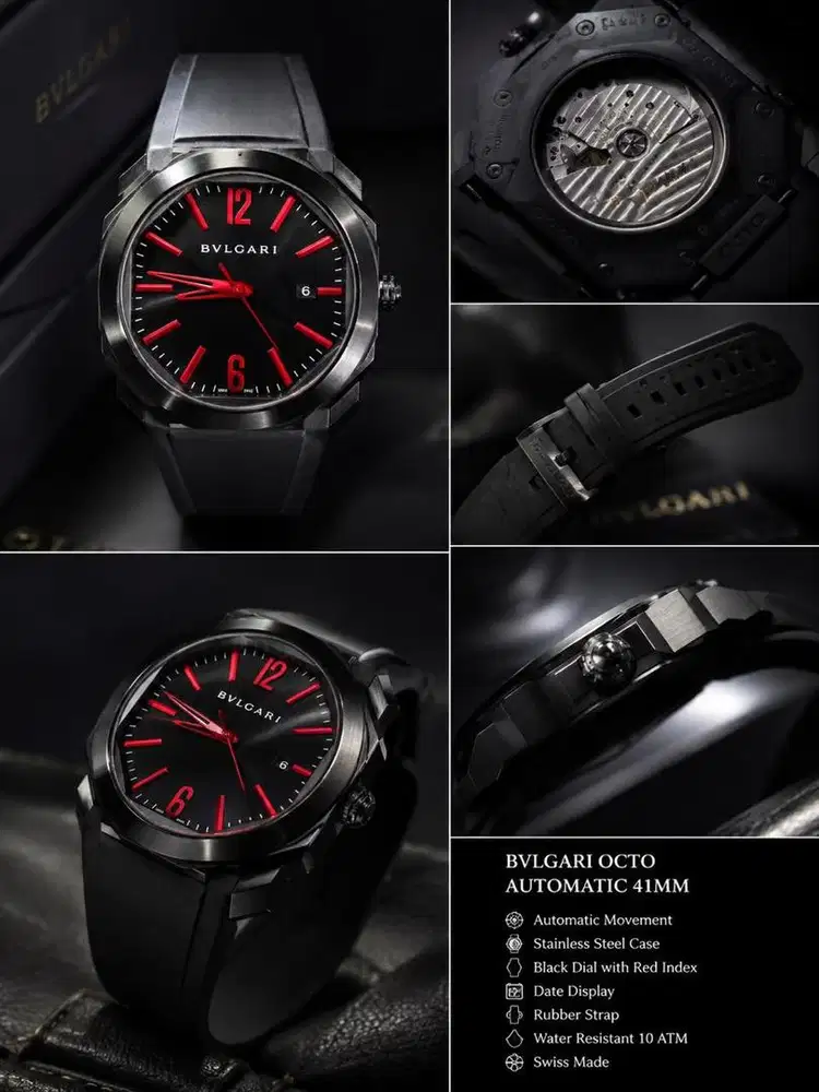 Like new ! Jam Bvlgari octo nero bisa nego !!