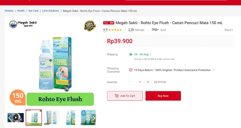 Megah Sakti - Rohto Eye Flush