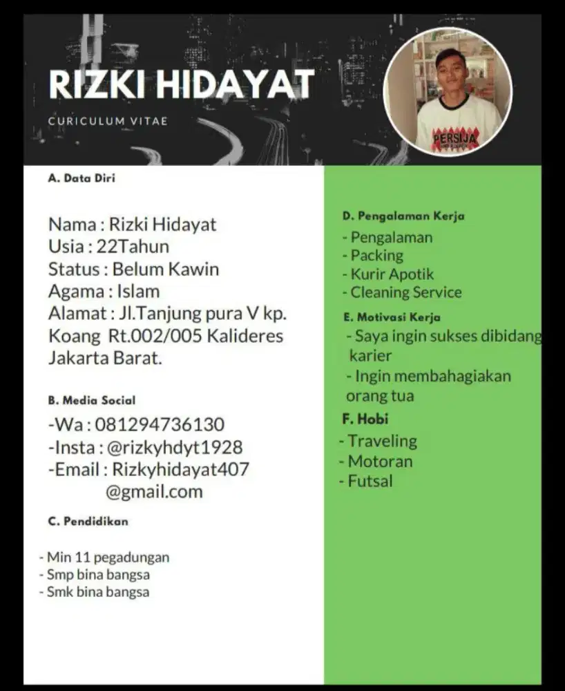 Cari pekerjaan kurir atau apa aja