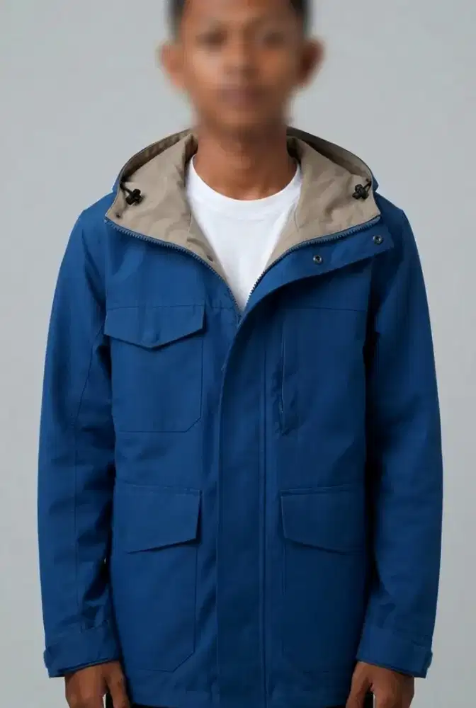 Jaket Mantel Uniqlo original L Blue