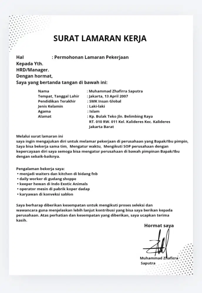 mencari pekerjaan