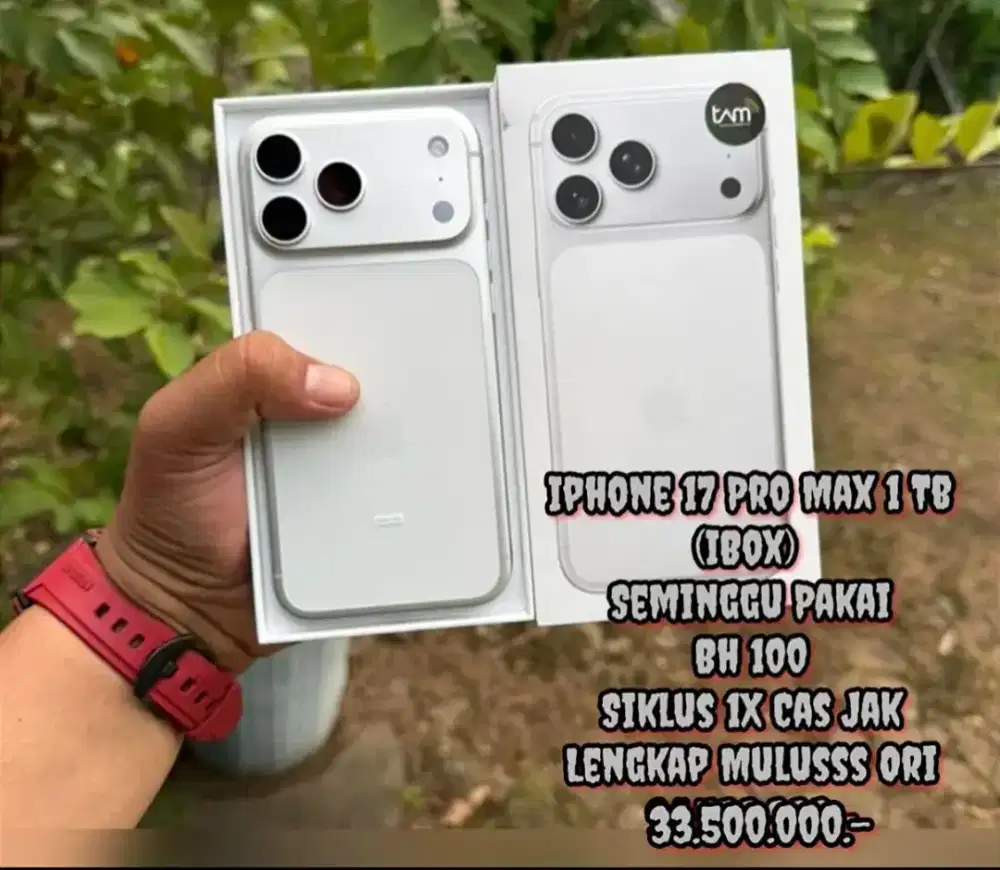Iphone 17 Pro Max 1 Tb (iBox) Bh 100 , Siklus 1 X