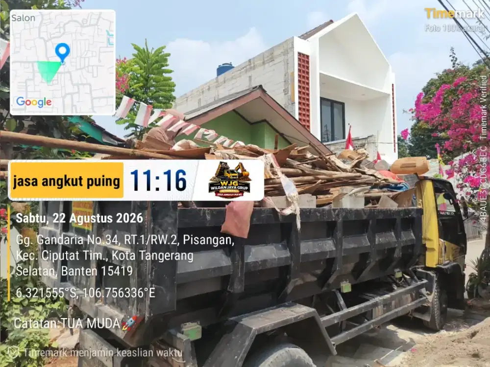 Jasa buang puing tanah