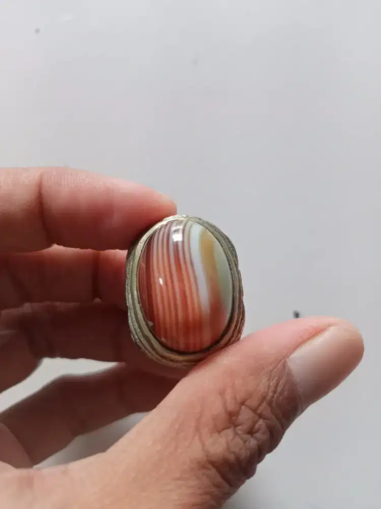 Batu Cincin Akik Permata Natural Agate Chalcedony Sulaeman Genggang