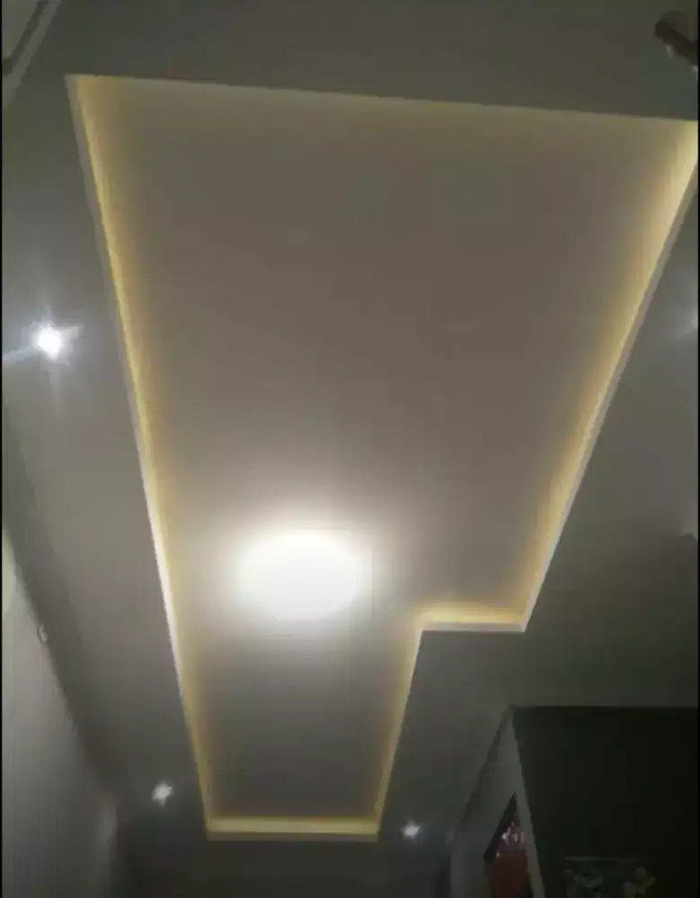 Plafon PVC partisi kanopi lis gypsum