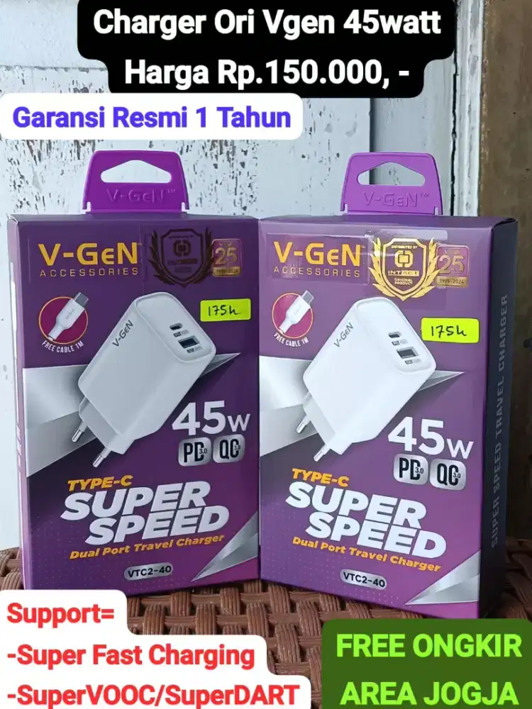 Charger Vgen 45watt For Samsung S20/S21/S22/S23/S24/S25 ( BISA COD )