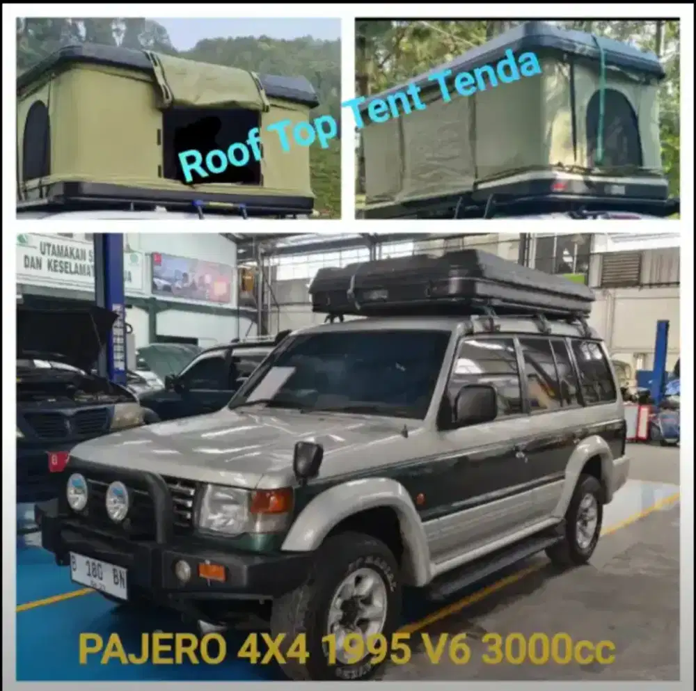 ORI 4x4 Mitsubishi Pajero V6 3000cc Bensin 1995 + Tenda Roof Top Tent