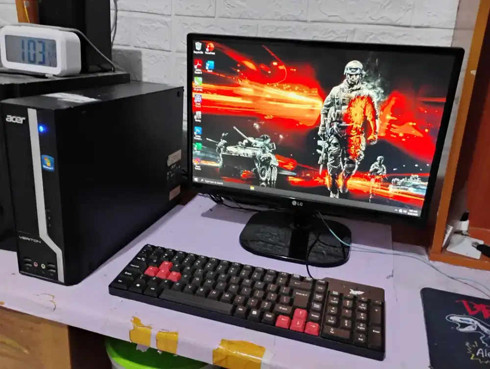Pc gaming roblox / intel core i5 + ssd + ram 8gb + monitor 20inch IPS