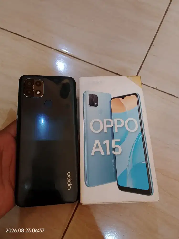 Oppo A15 ram 3/32gb lengkap mulus dan normal