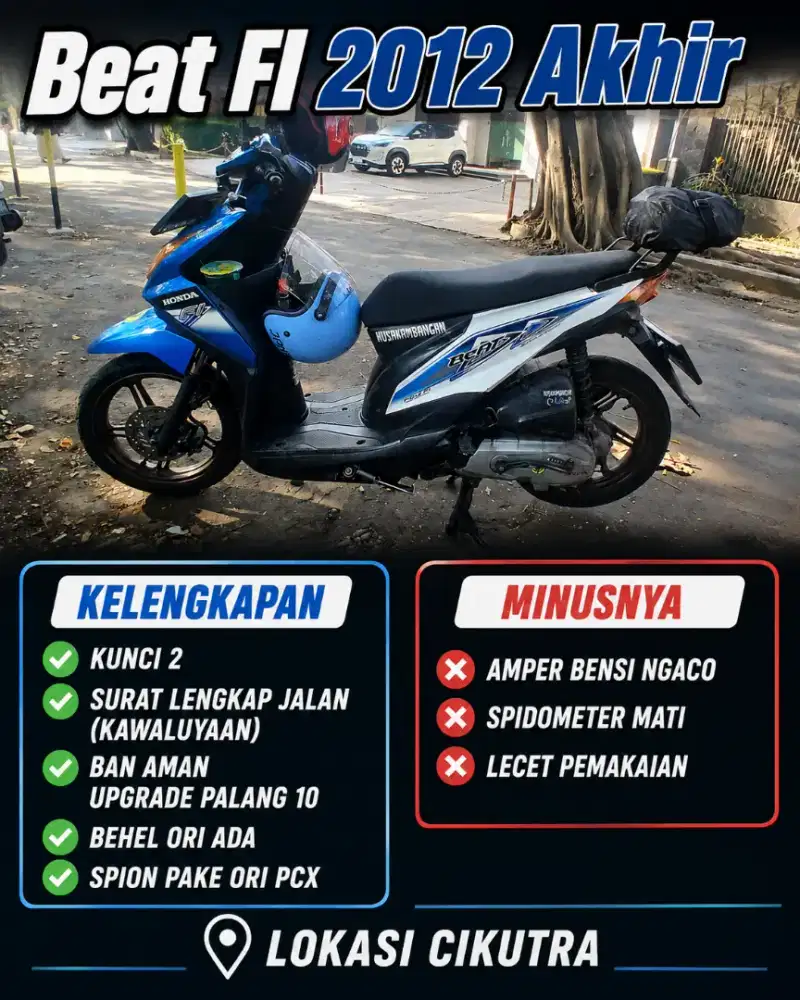 Jual moto beat FI 2012