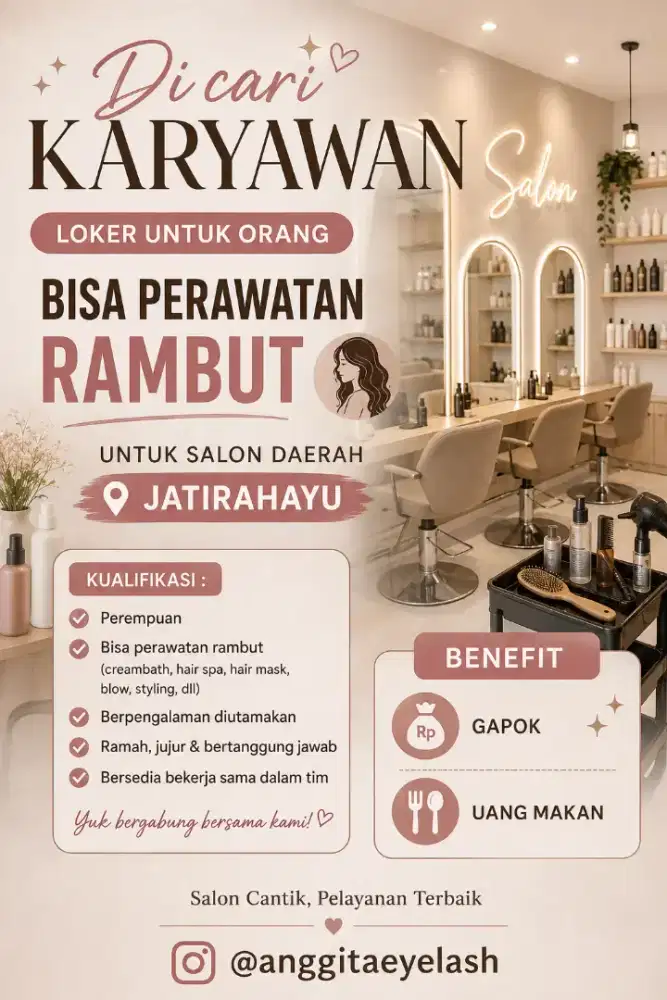 LOKER UNTUK KAMU YANG BISA PERAWATAN RAMBUT