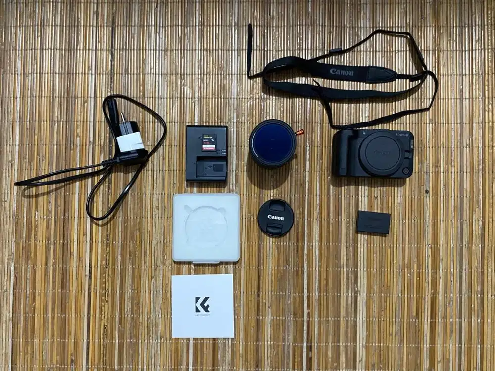 PAKET LENGKAP CANON R50V dengan KIT LENS + Sandisk 128gb + FILTER