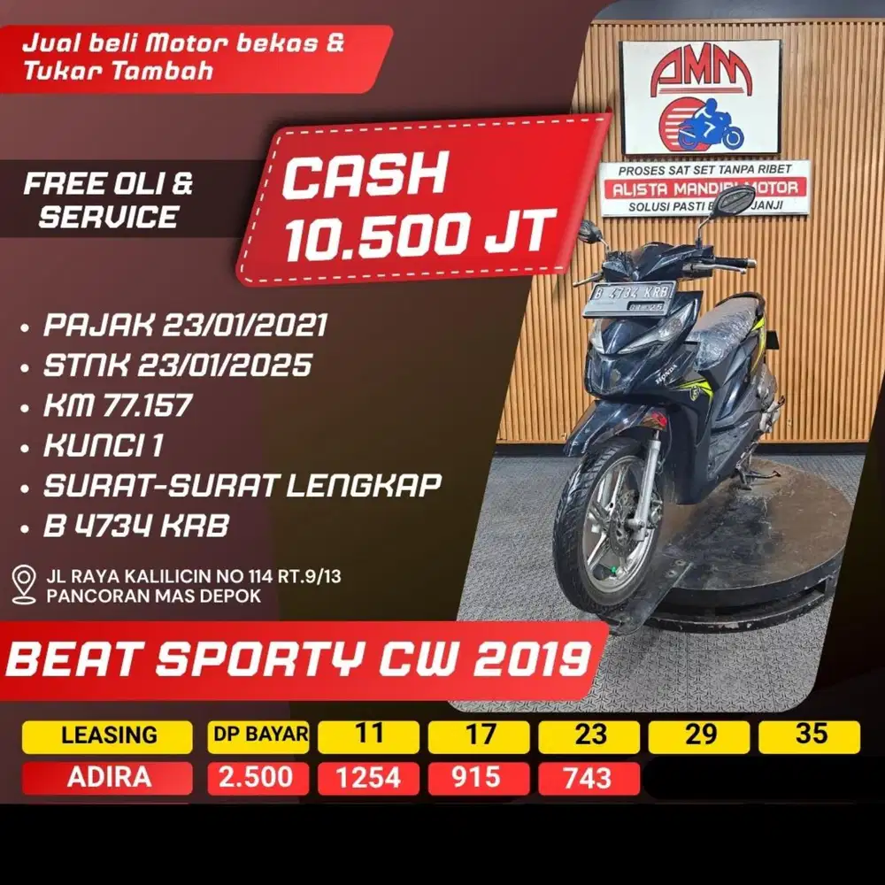 BEAT SPORTY CW 2019 CASH / KREDIT ALISTA