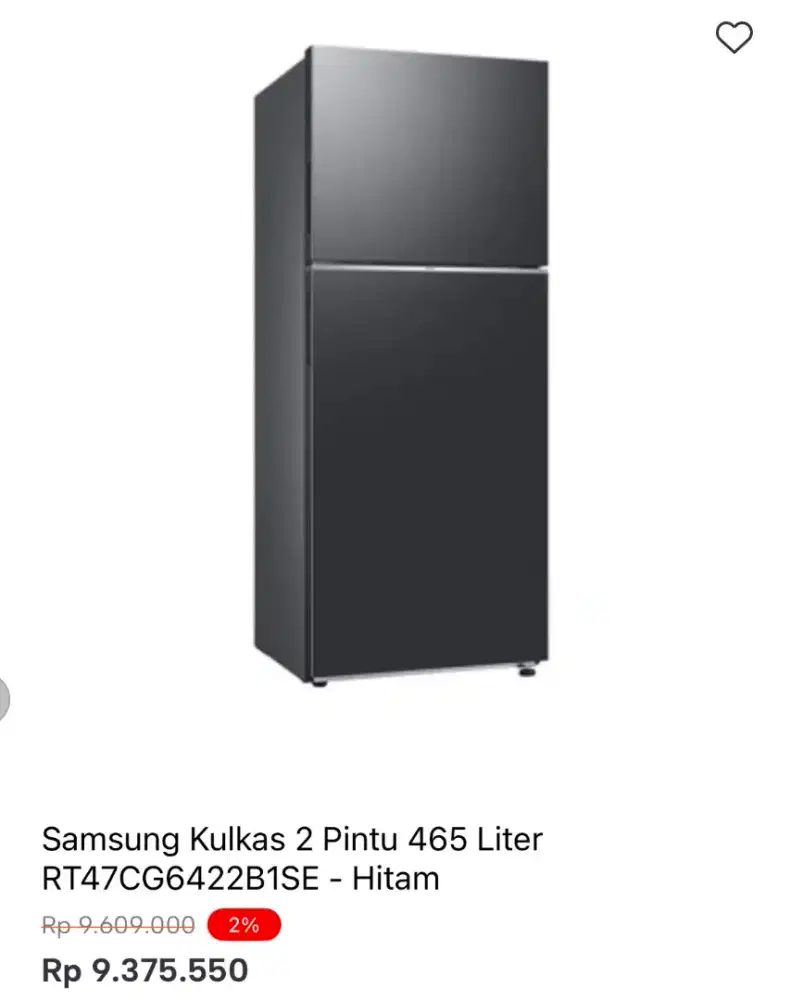 KULKAS SAMSUNG 2 PINTU RT47CG6422B1SE 465LTR