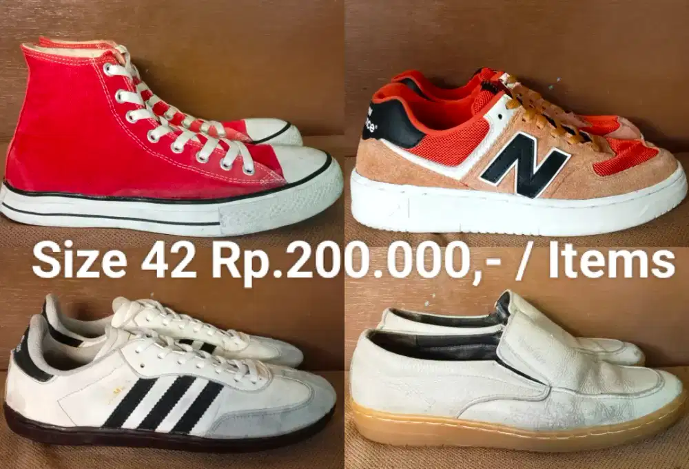 Sepatu converse adidas new balance playboy size 42