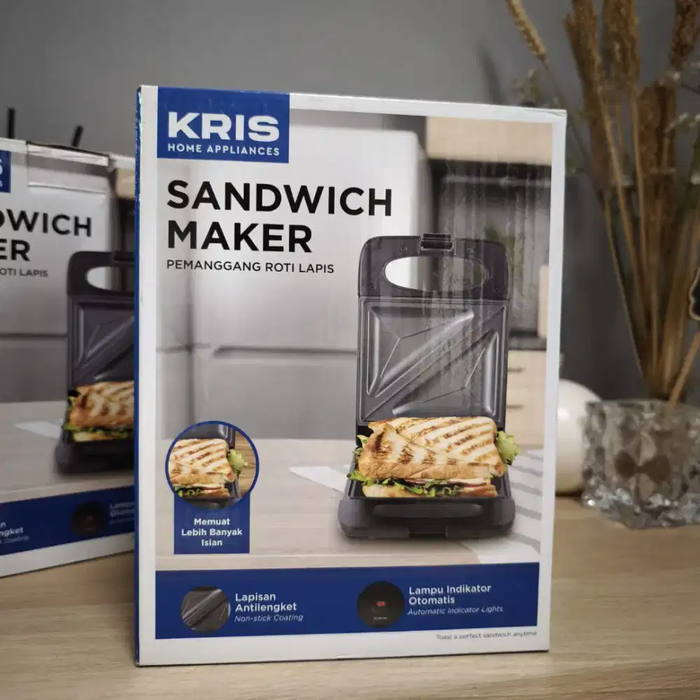 Kris Sandwich Maker 1 Slice - hitam