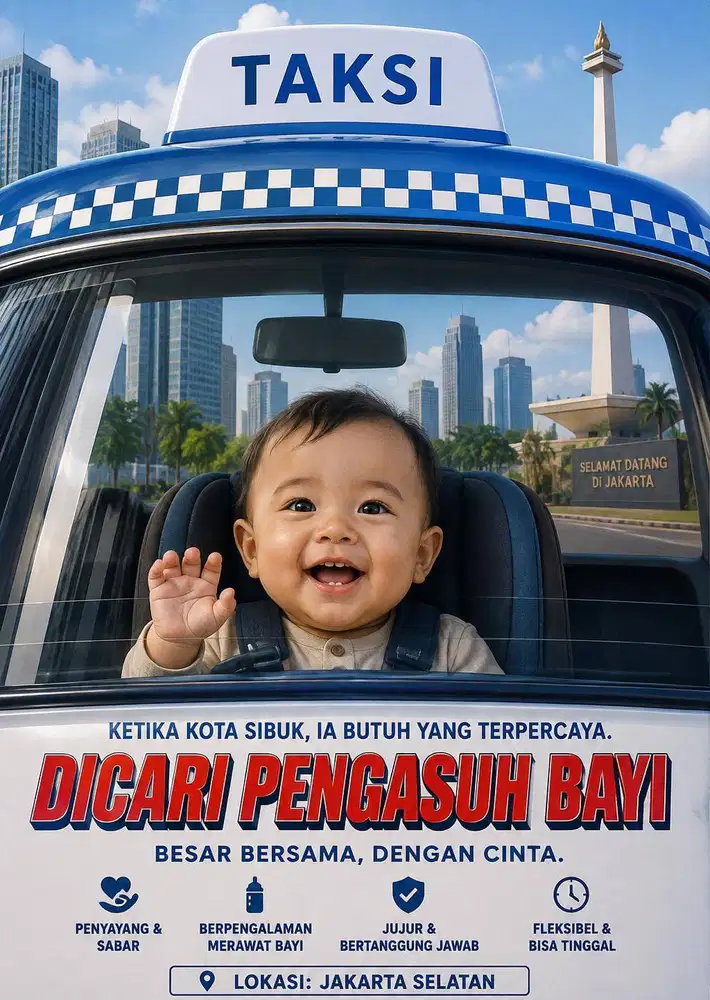 Dicari Pengasuh Bayi 7 Bulan – Jagakarsa | Senin–Jumat