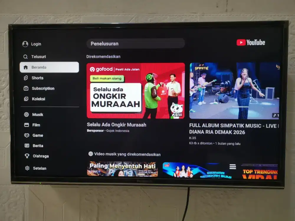 Panasonic Smart TV 32 Inch + Bracket TV