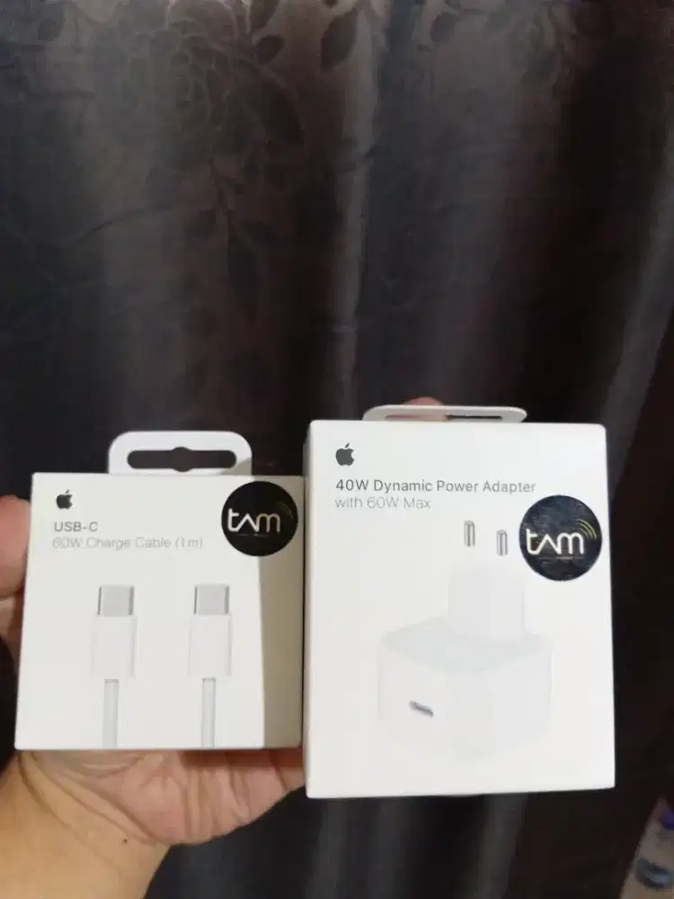 Adaptor Original Tam Iphone 17Pro 40W+Kabel Data Ori 60W Tipe C To C