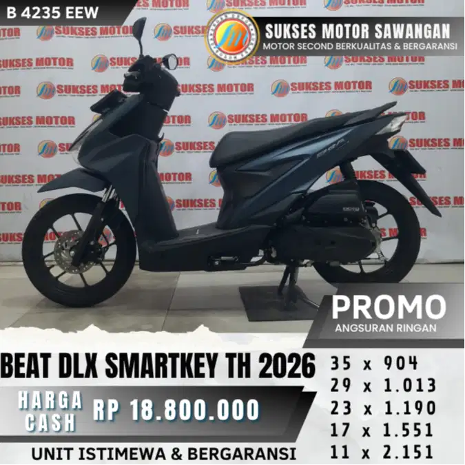 HONDA BEAT DELUXE SMARTKEY TH 2026 KEYLES BISA KREDIT UNIT BERGARANSI