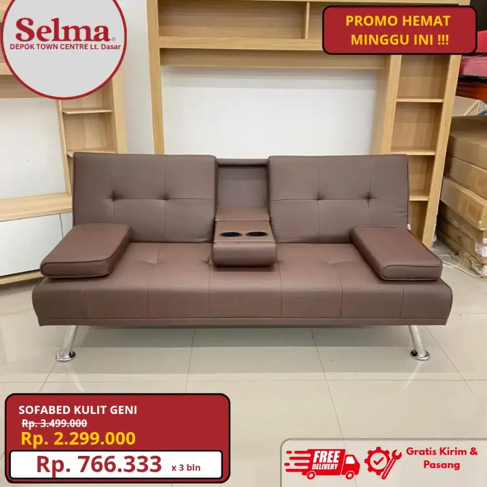 Sofa Bed Kulit Bisa Cicilan