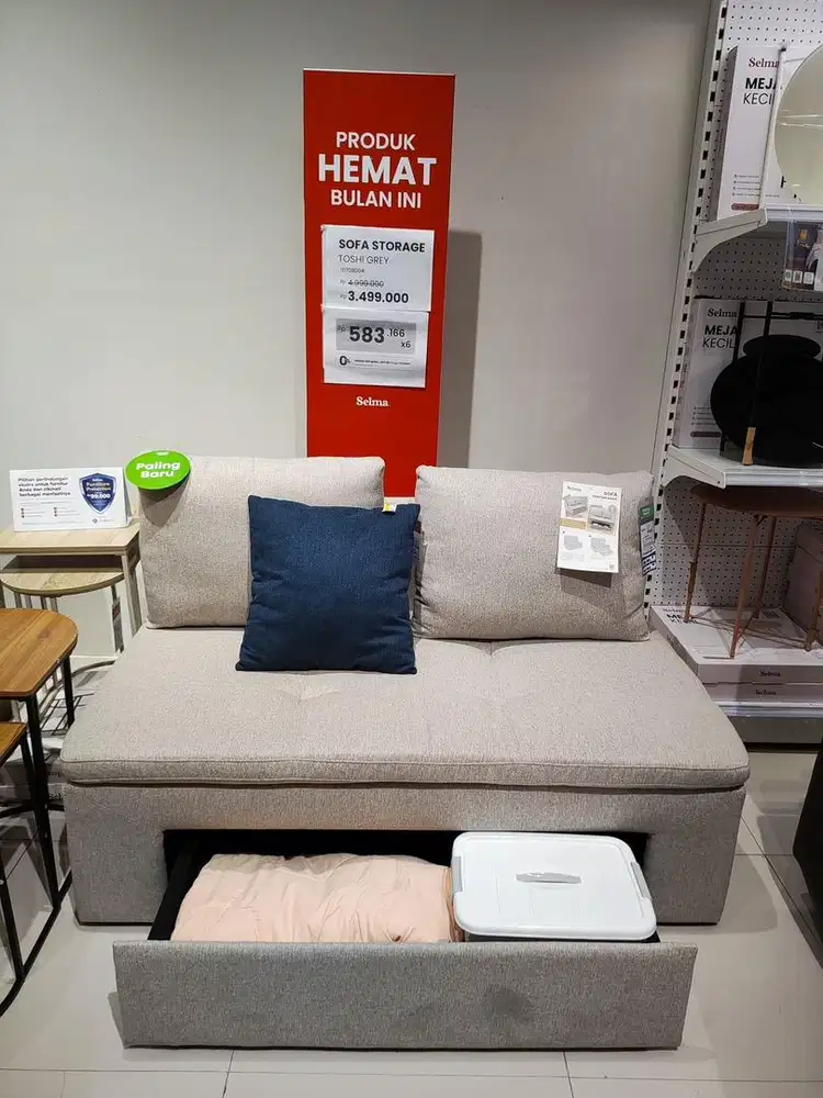 OBRAL MURAH SOFA STORAGE KAIN