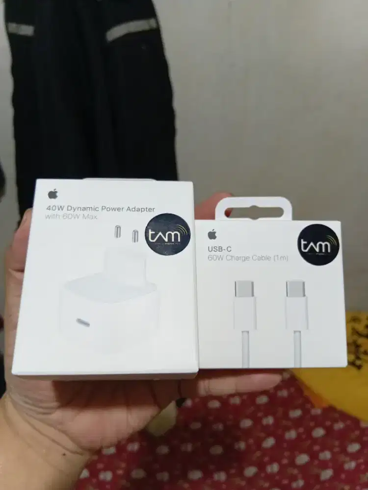 Adaptor Original Tam Iphone 17Pro 40W+Kabel Data Ori 60W Tipe C To C