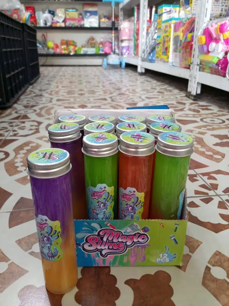 mainan anak slime botol panjang
