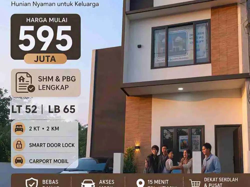 rumah scandinavian modern di jati asih Bekasi