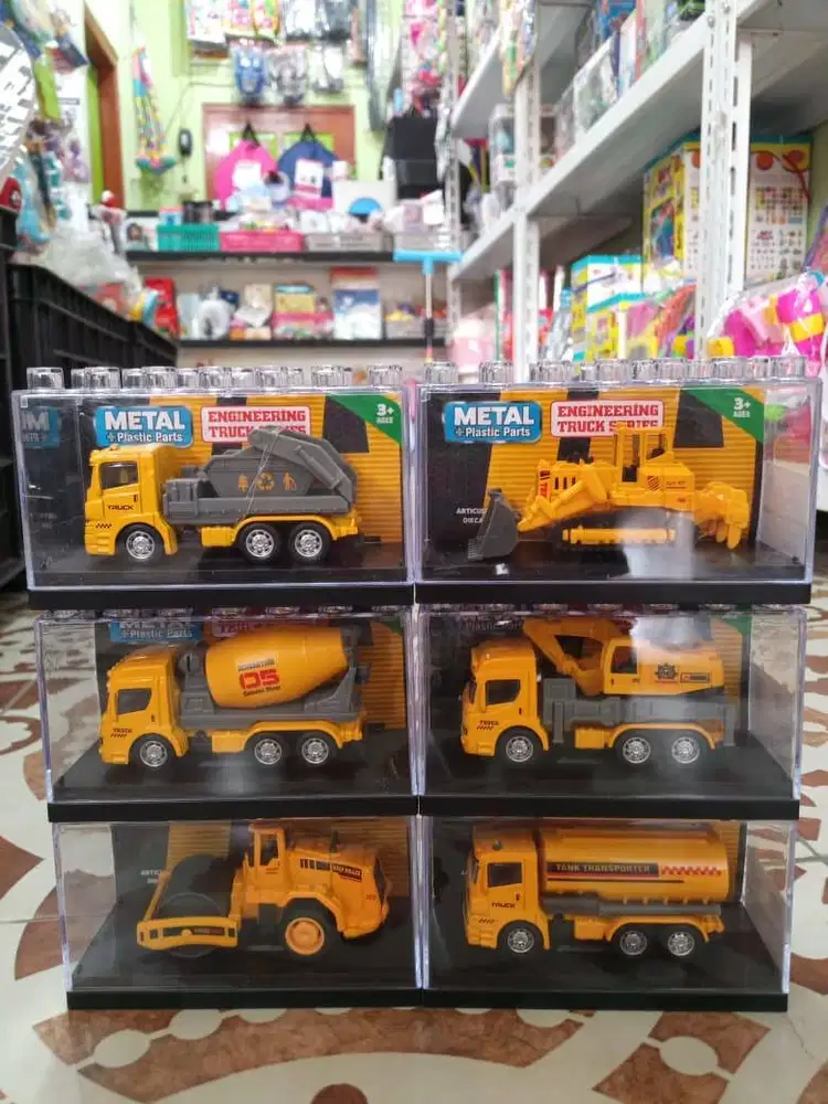 mainan anak diecast truck konstruksi