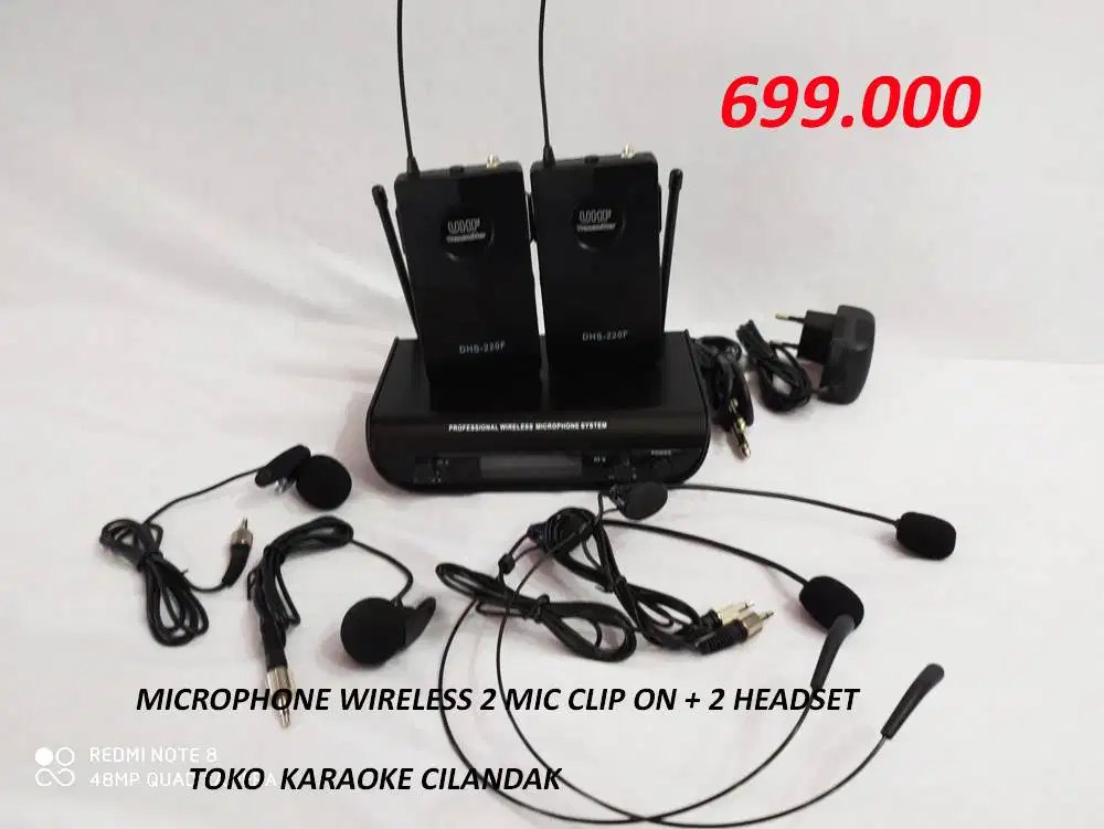 paket micro[hone wirless sudah lengkap tinggal pakai